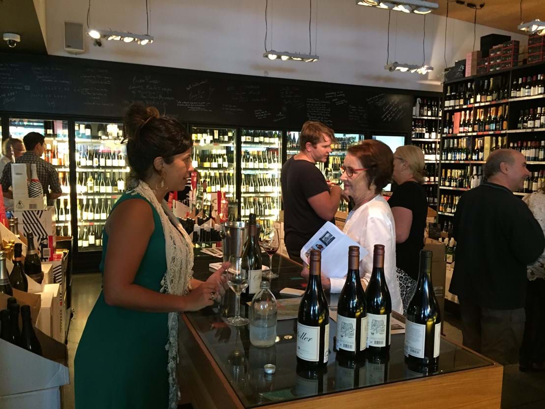 Melissa Burr at Cru Bar & Cellar Brisbane during instore Oregon Wine tasting March 2016
